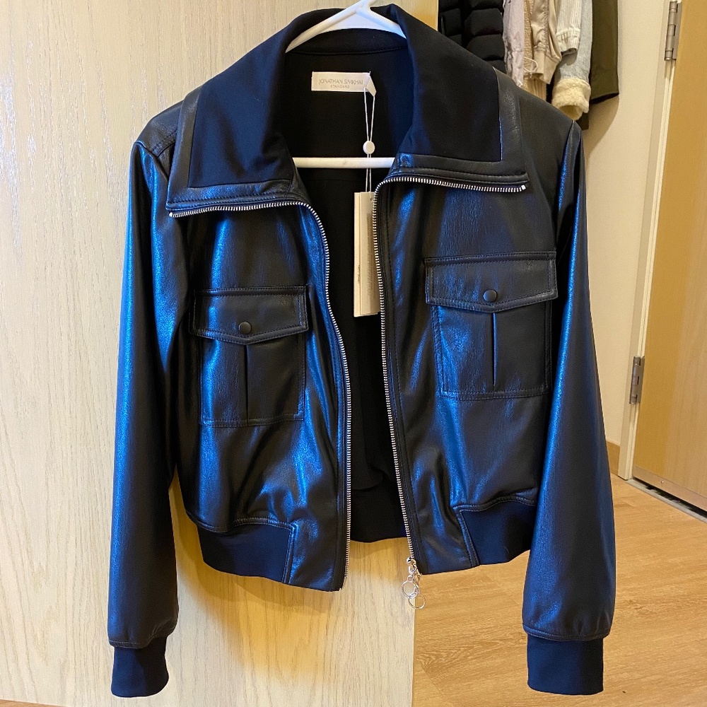 Jonathan Simkhai vegan leather jacket never worn